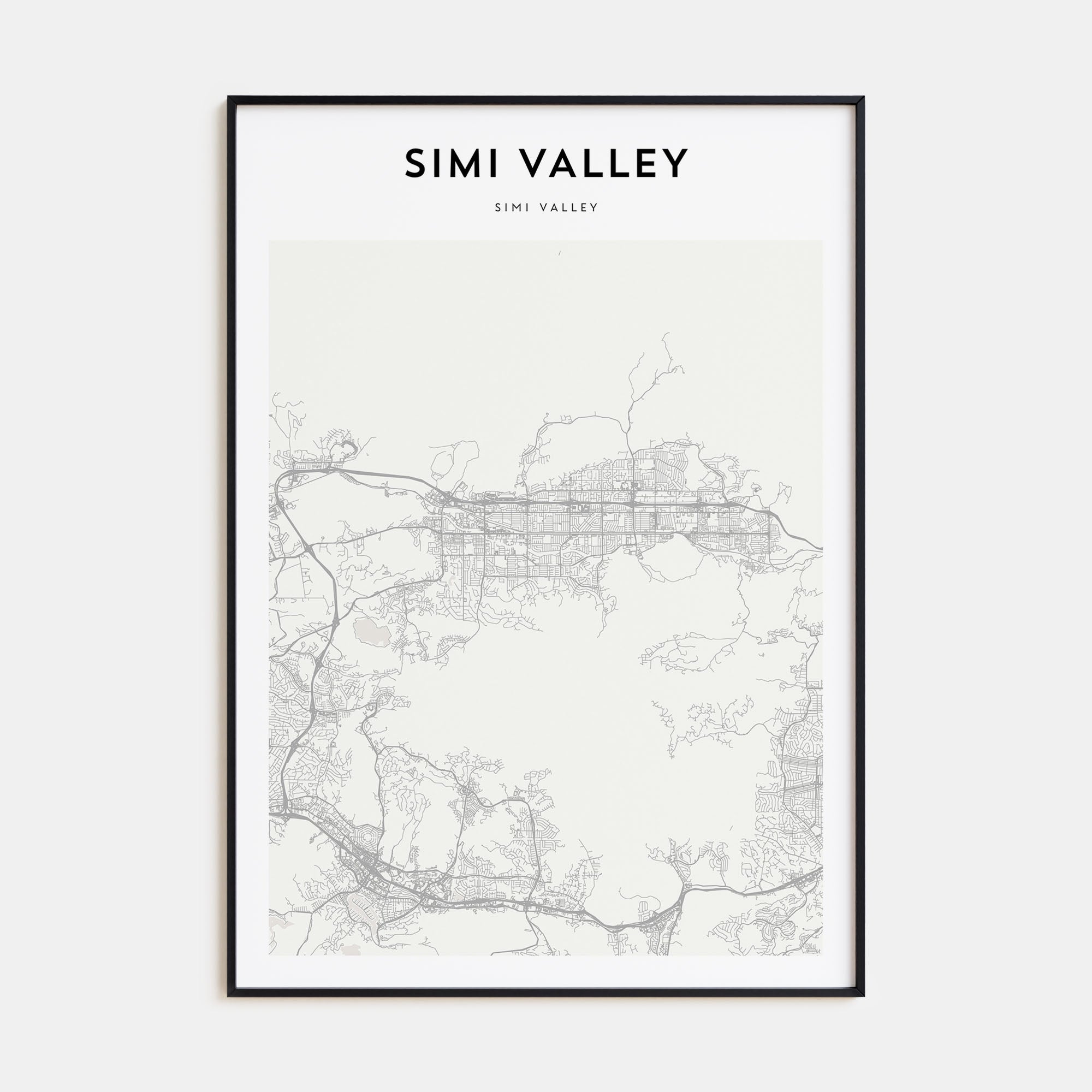 Simi Valley Map Portrait Poster