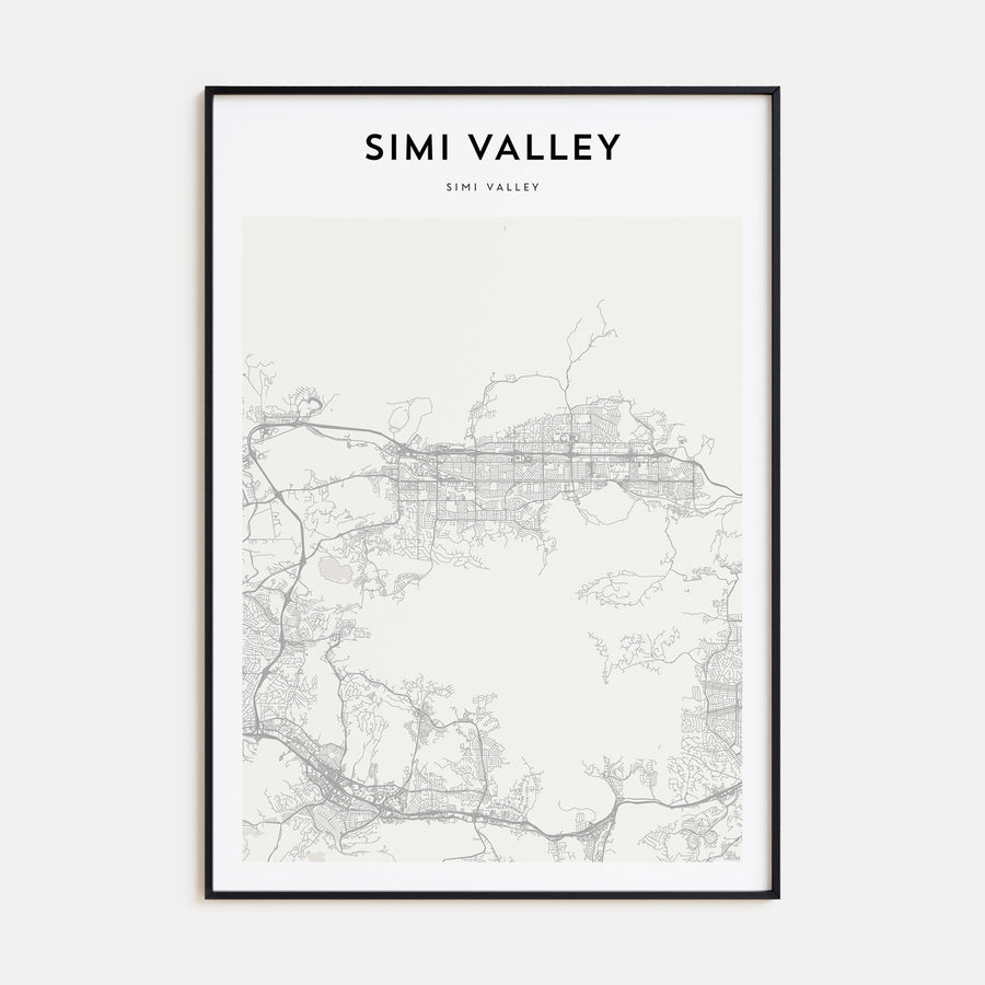 Simi Valley Map Portrait Poster