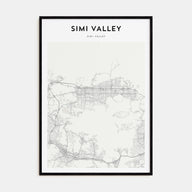 Simi Valley Map Portrait Poster