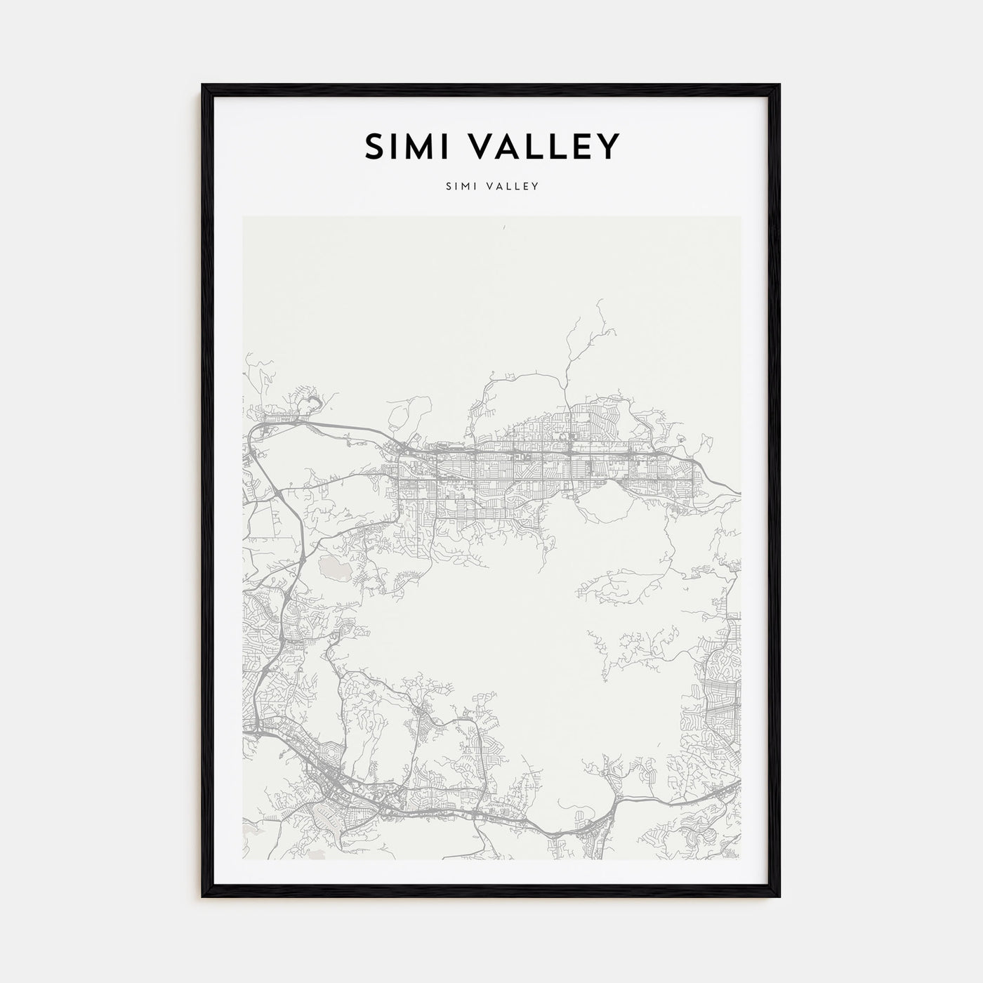 Simi Valley Map Portrait Poster