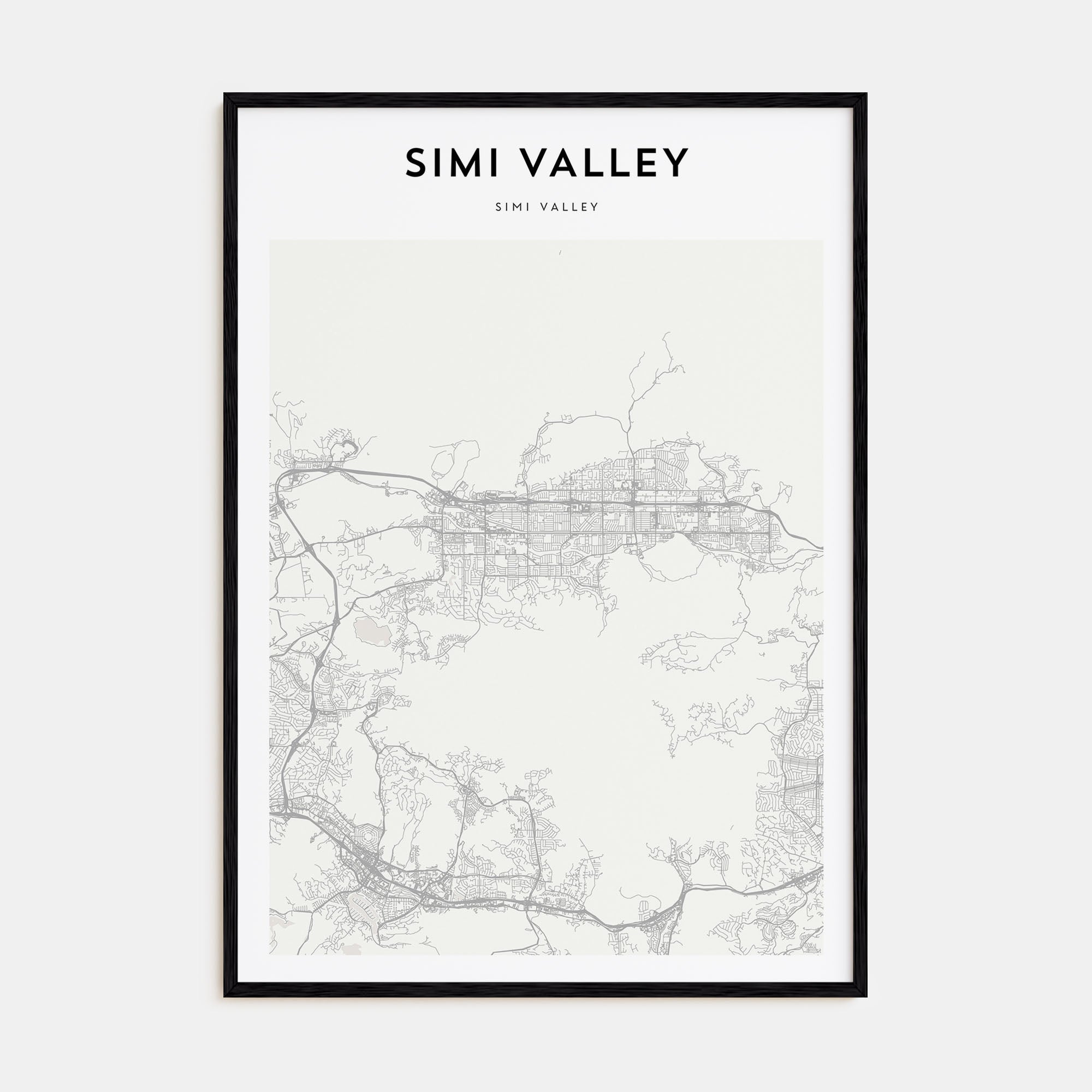 Simi Valley Map Portrait Poster