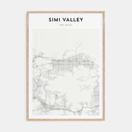 Simi Valley Map Portrait Poster
