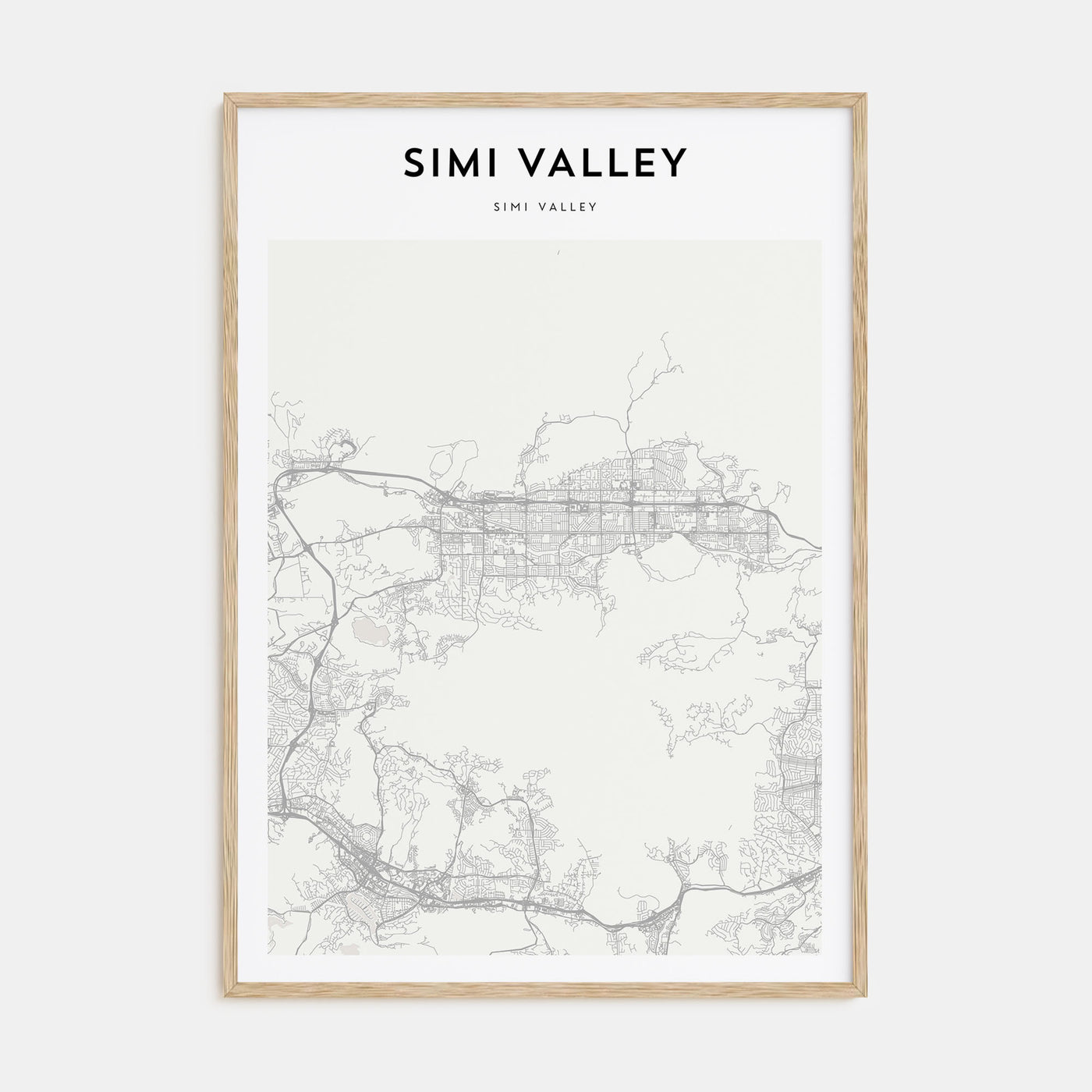 Simi Valley Map Portrait Poster