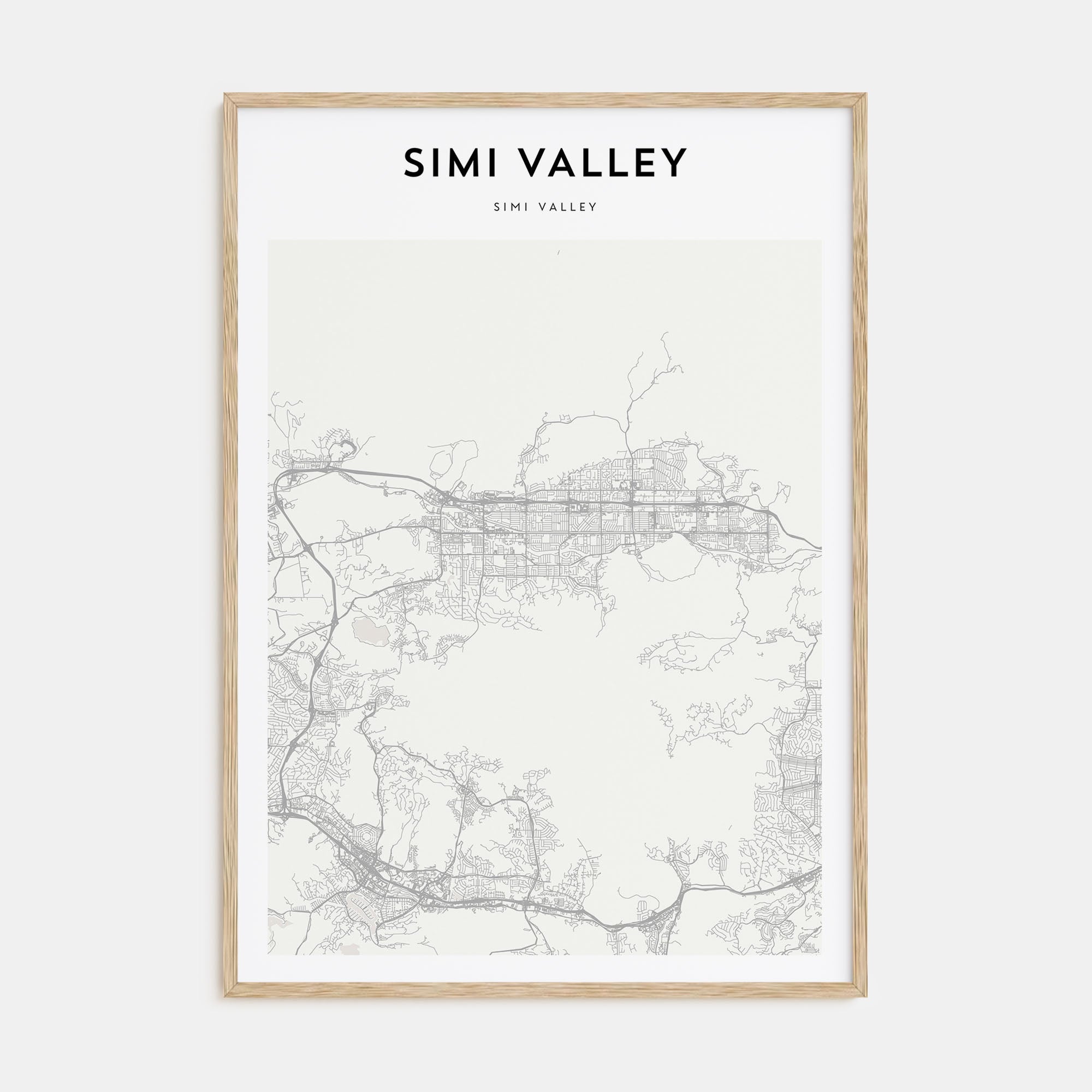Simi Valley Map Portrait Poster