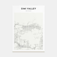 Simi Valley Map Portrait Poster