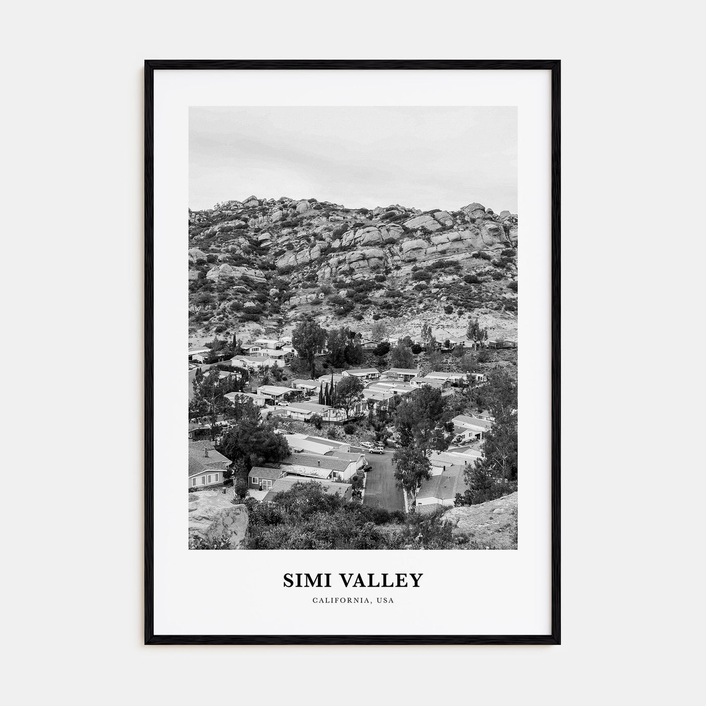 Simi Valley Portrait B&W Poster