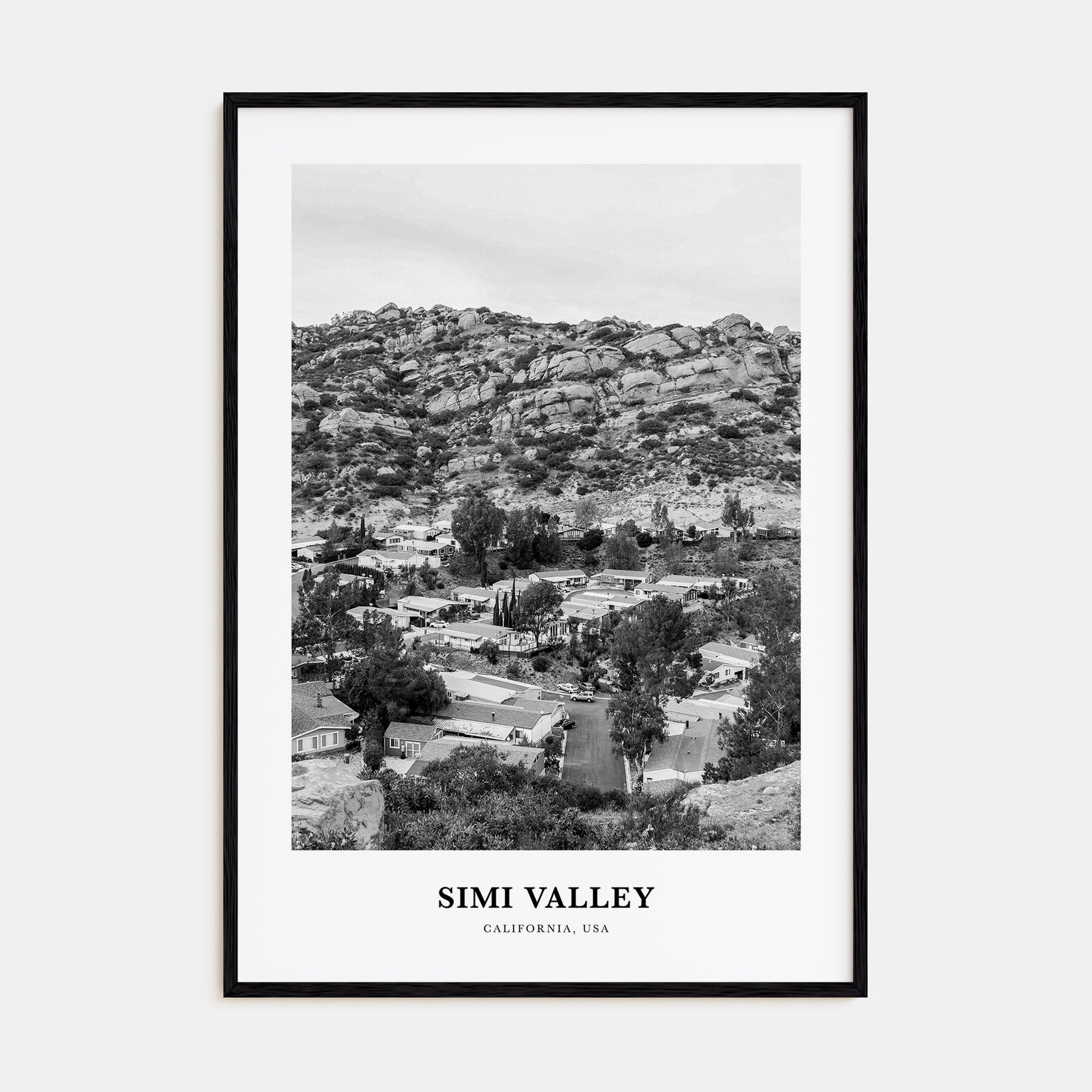 Simi Valley Portrait B&W Poster