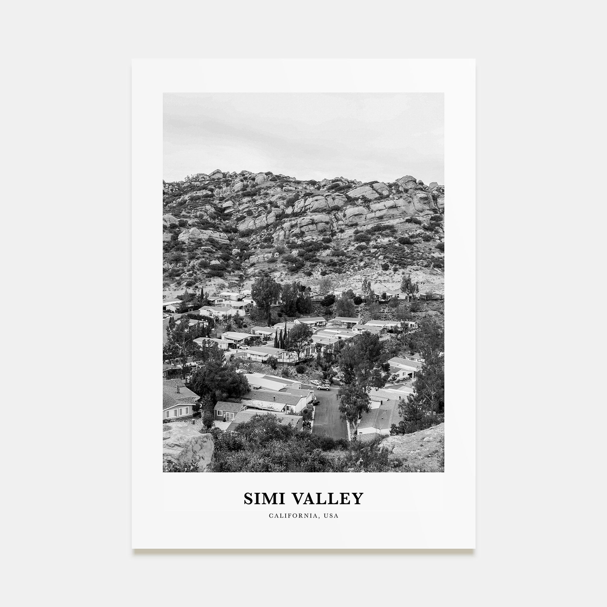 Simi Valley Portrait B&W Poster