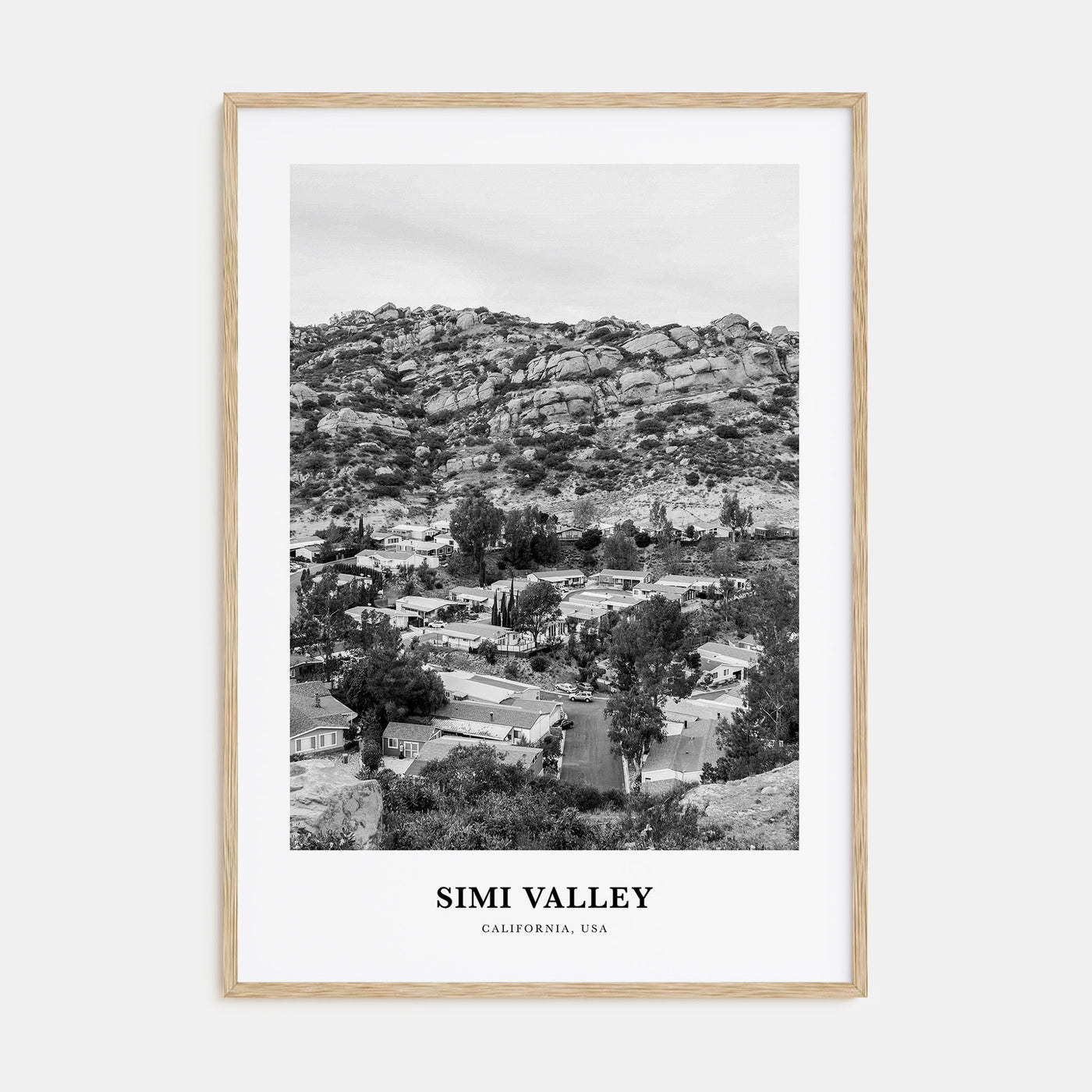 Simi Valley Portrait B&W Poster