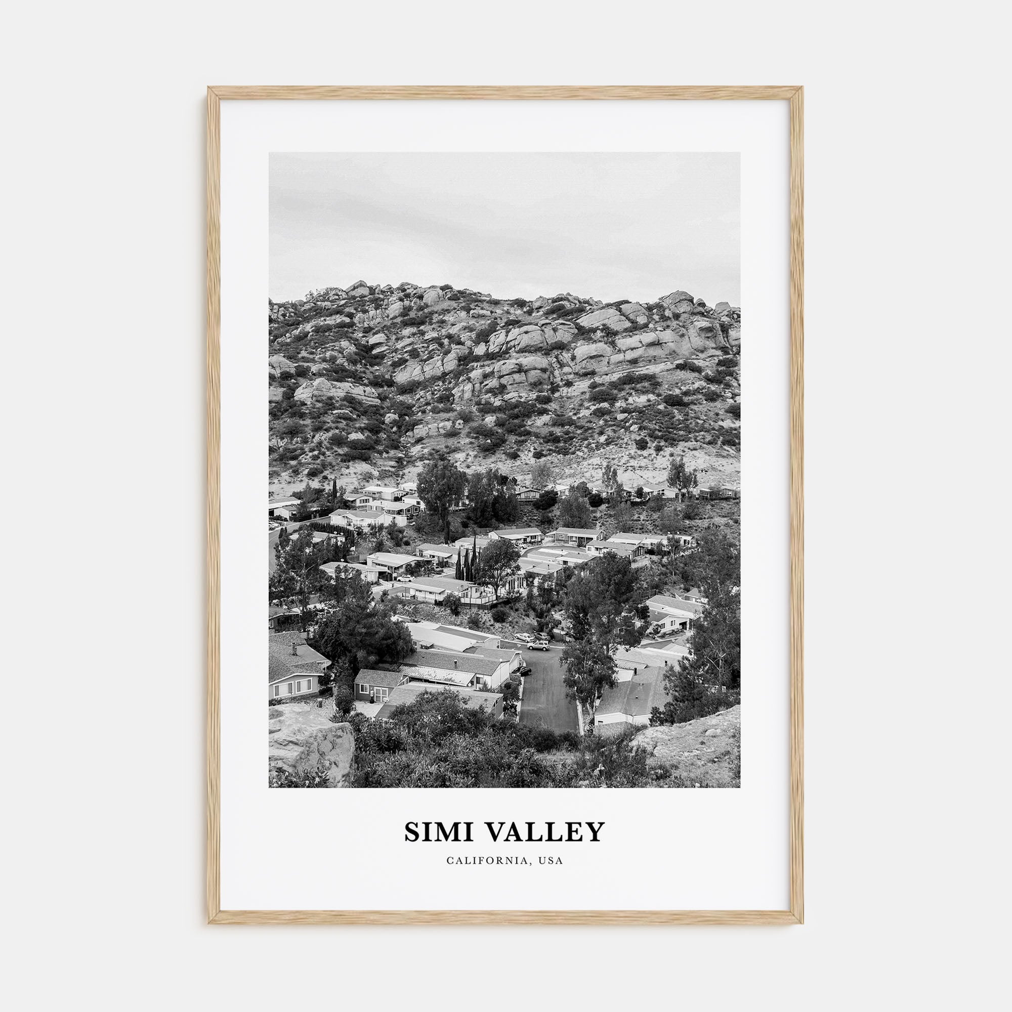 Simi Valley Portrait B&W Poster