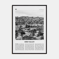 Simi Valley Travel B&W Poster