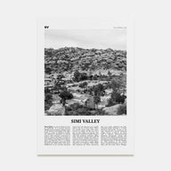 Simi Valley Travel B&W Poster