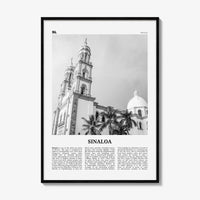 Sinaloa Print Black and White, Sinaloa Wall Art, Sinaloa Poster, Sinaloa Photo, Sinaloa Map, Mexico