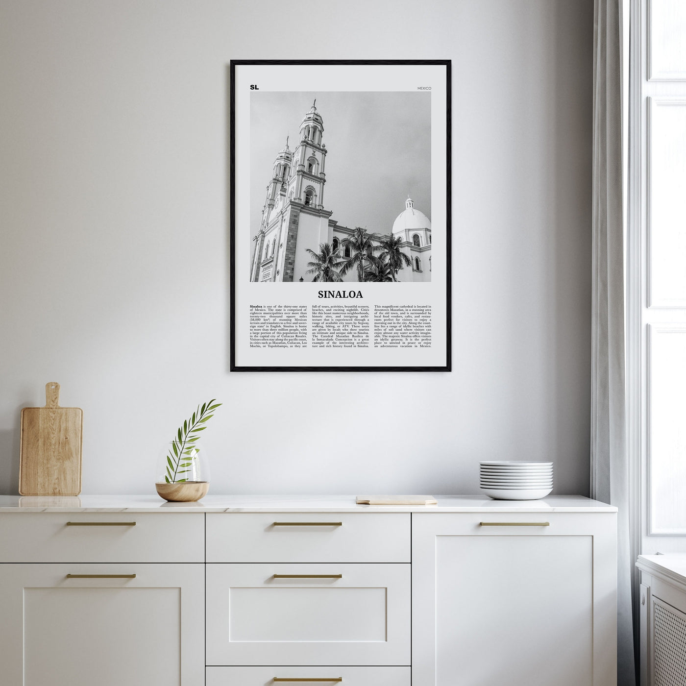 Sinaloa Travel B&W Poster