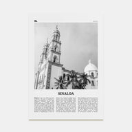 Sinaloa Travel B&W Poster