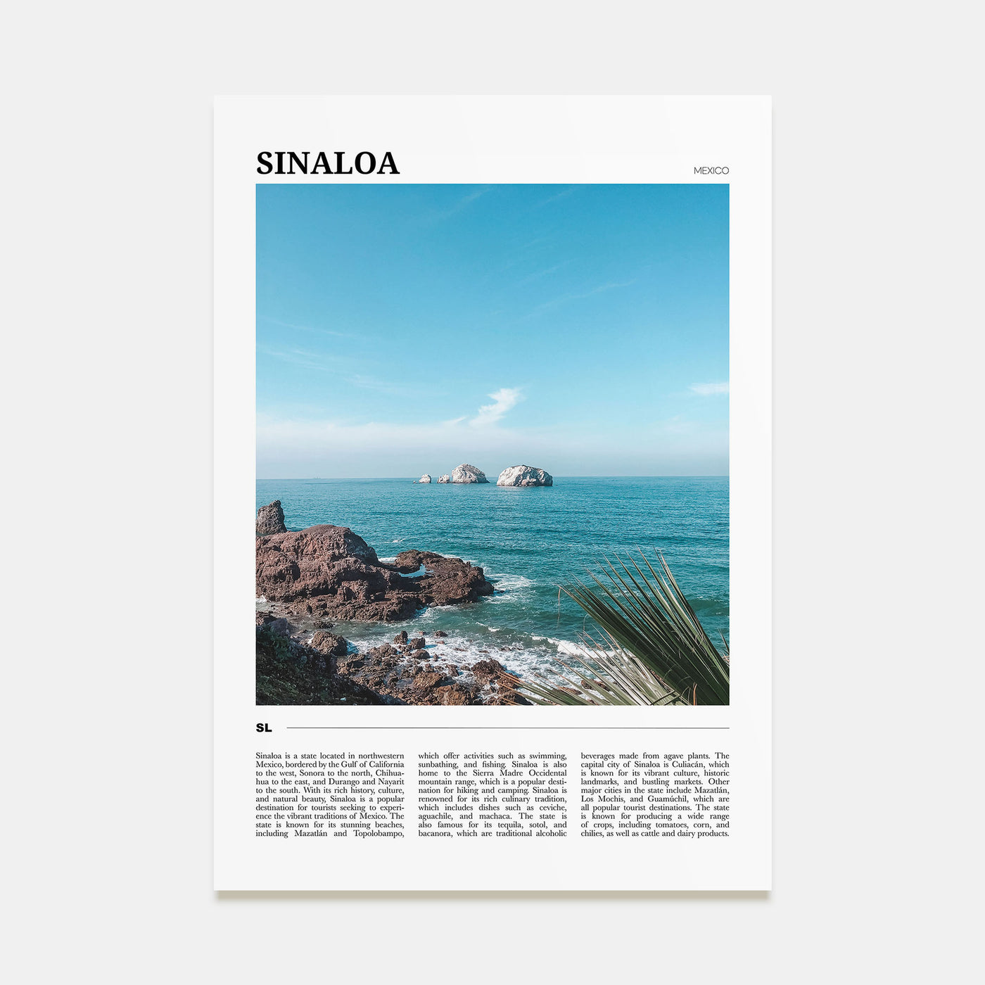 Sinaloa Travel Color Poster