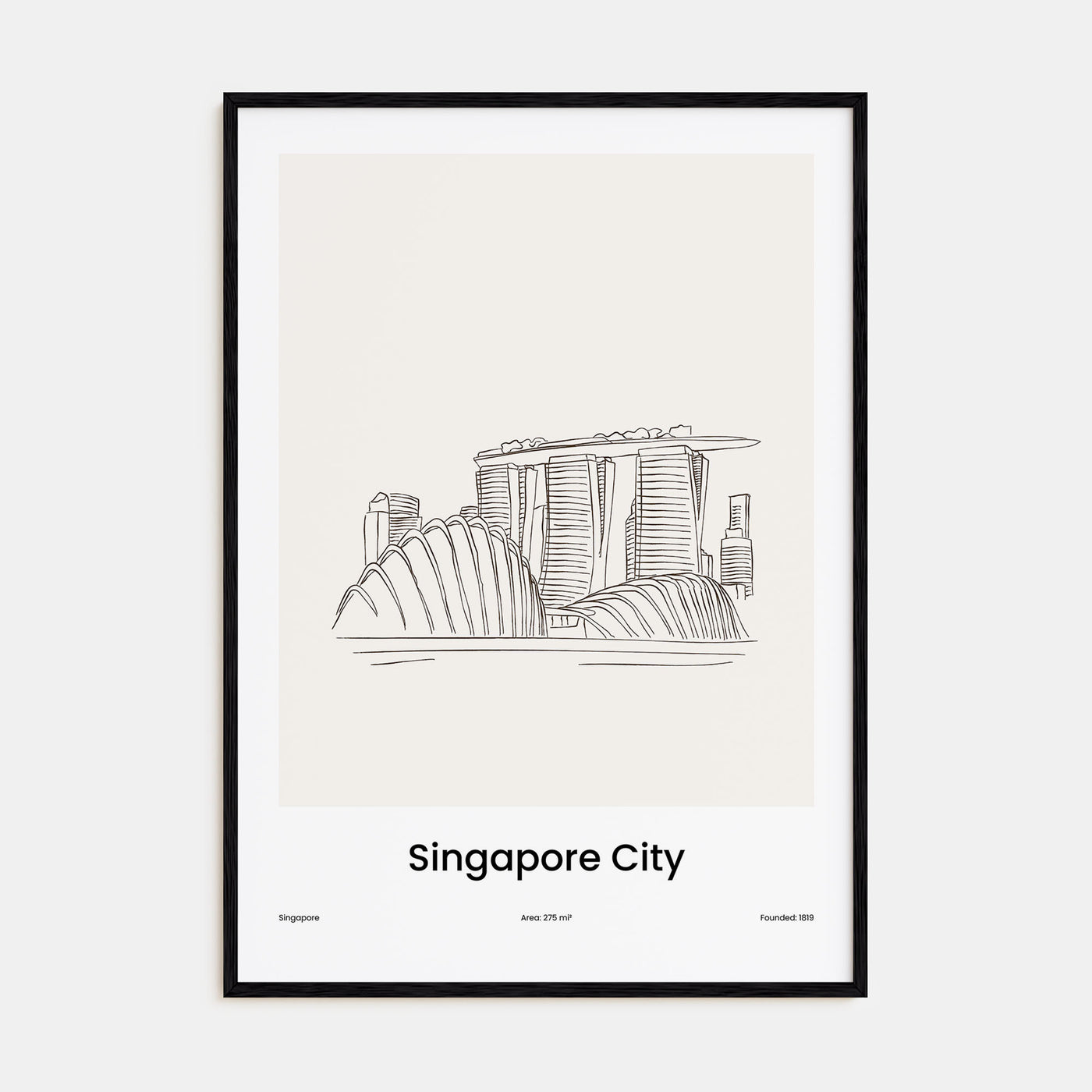 Singapore Drawn Poster