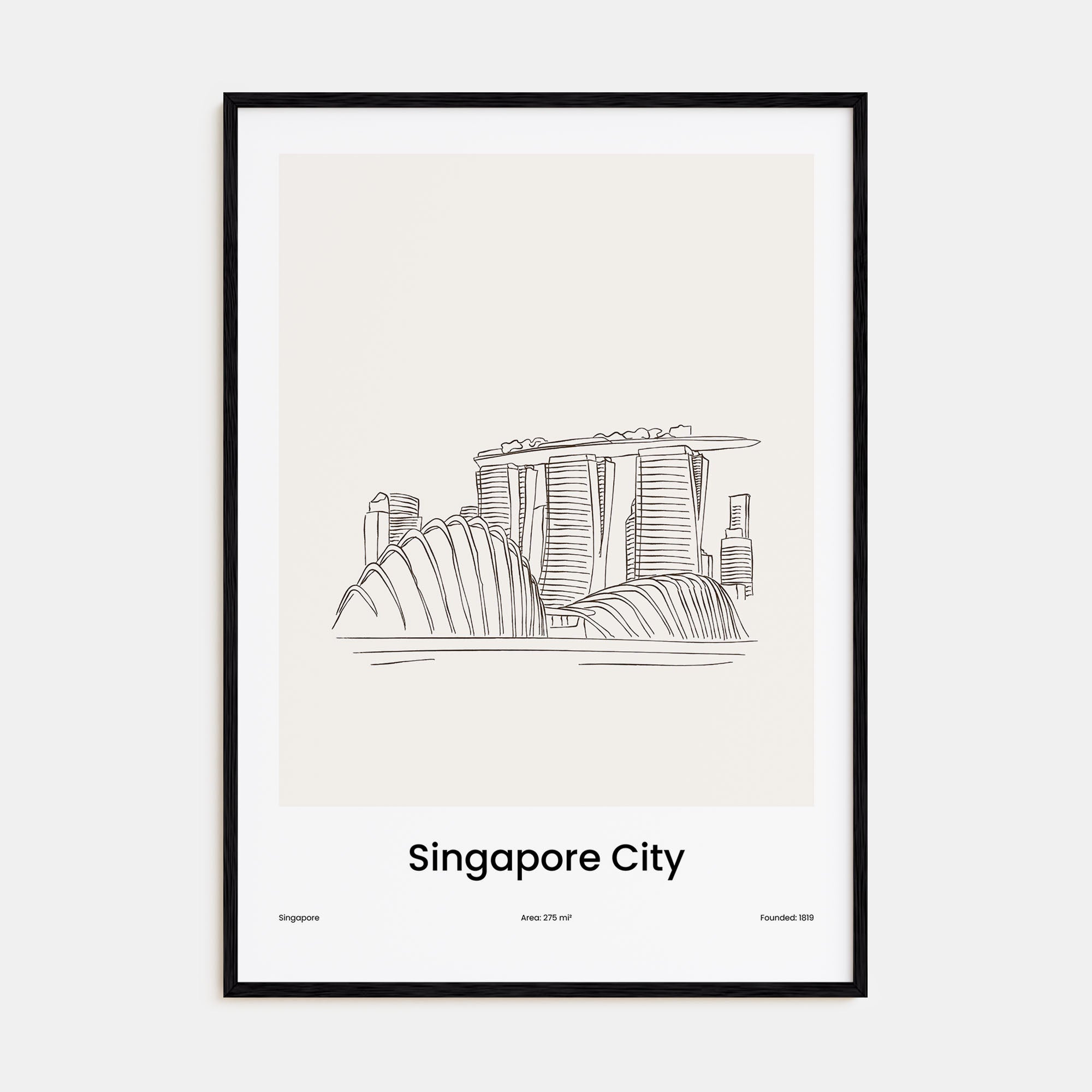 Singapore Drawn Poster