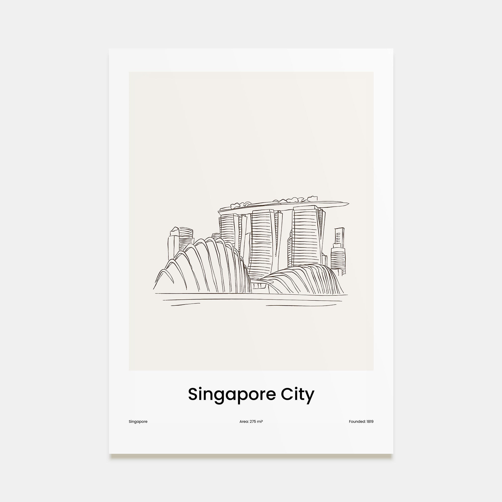 Singapore Drawn Poster