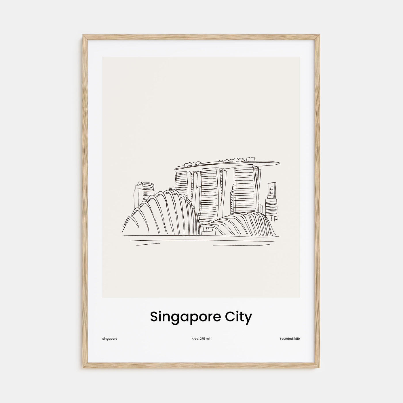 Singapore Drawn Poster