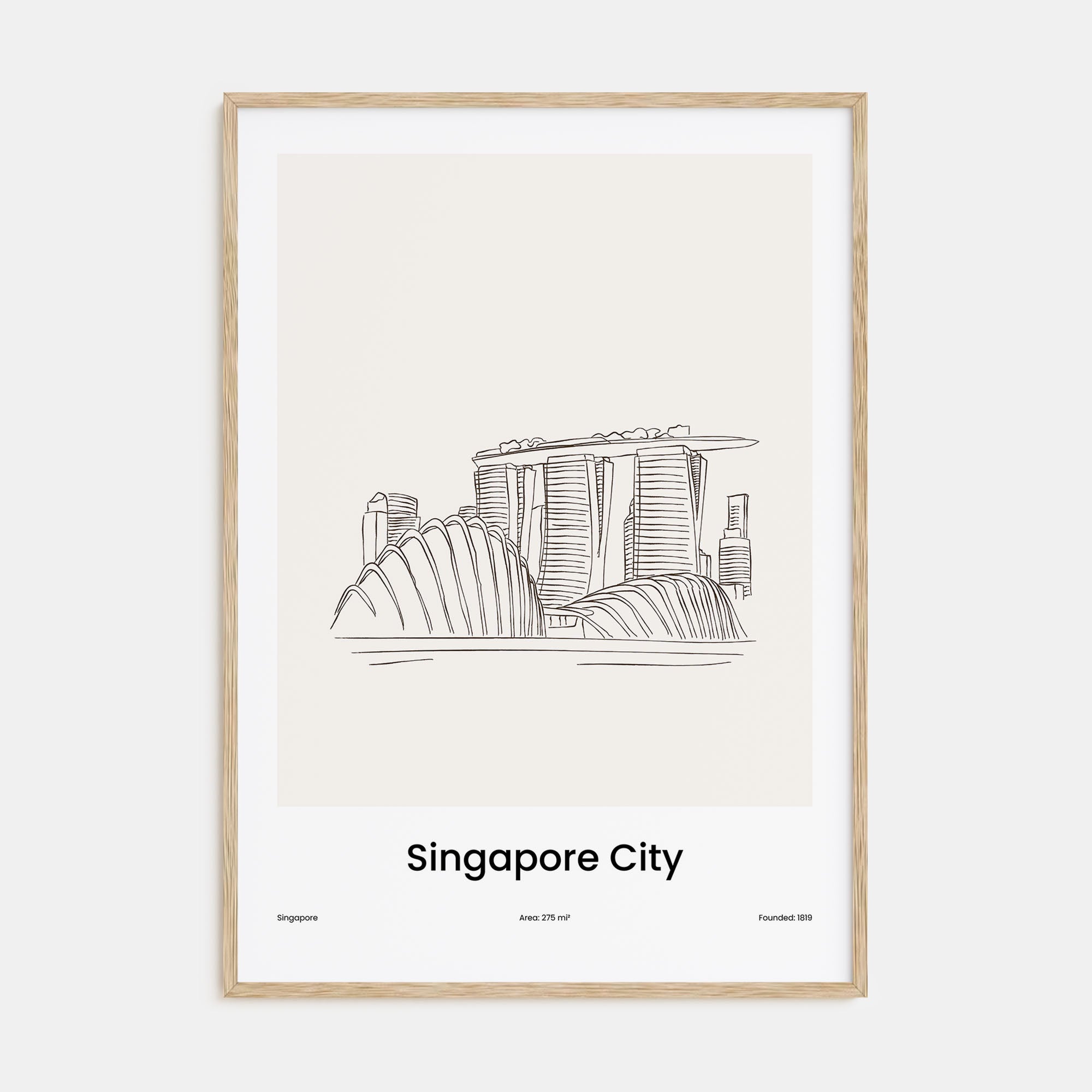 Singapore Drawn Poster