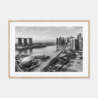 Singapore Landscape B&W Poster