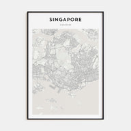 Singapore Map Portrait Poster