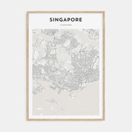 Singapore Map Portrait Poster