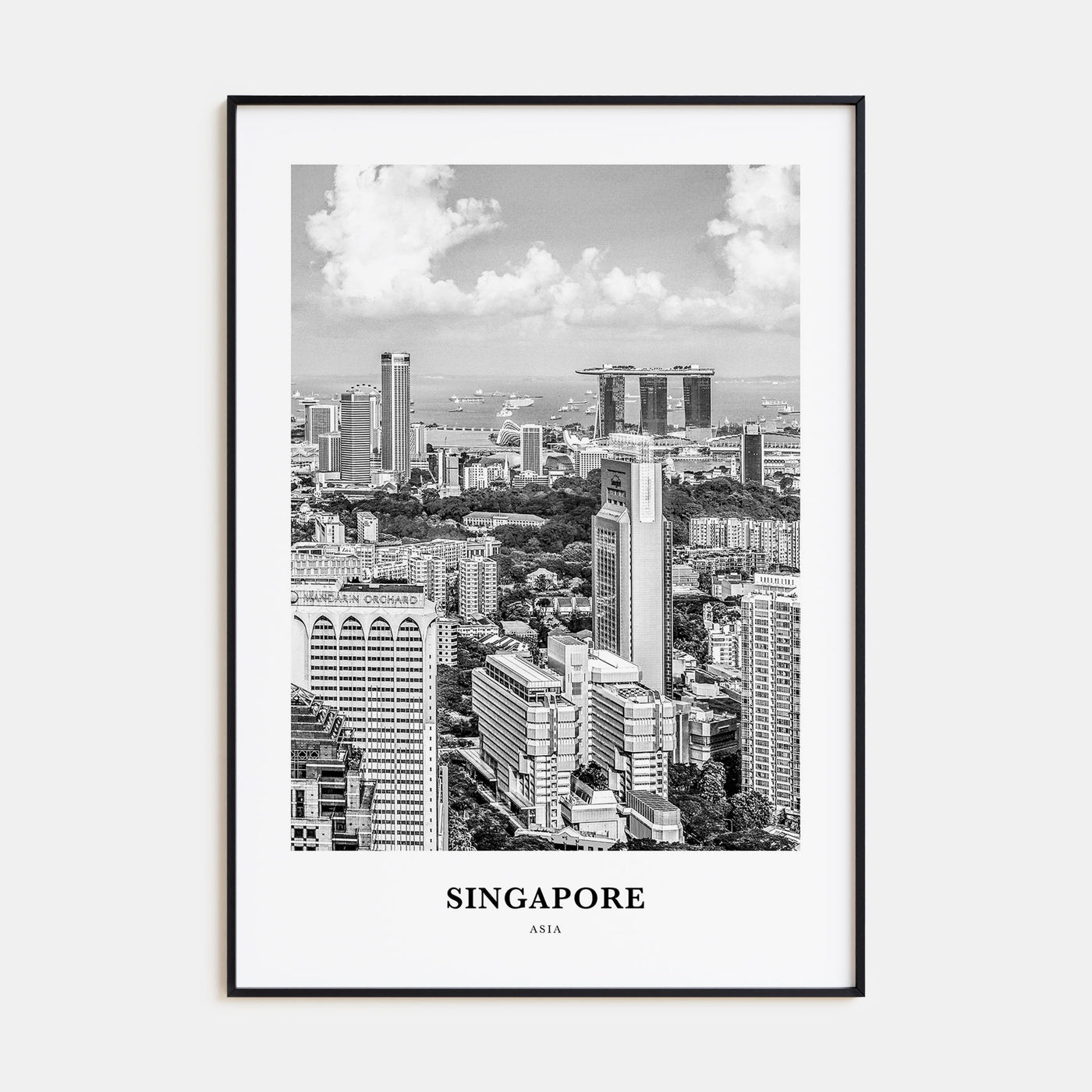Singapore Portrait B&W No 1 Poster