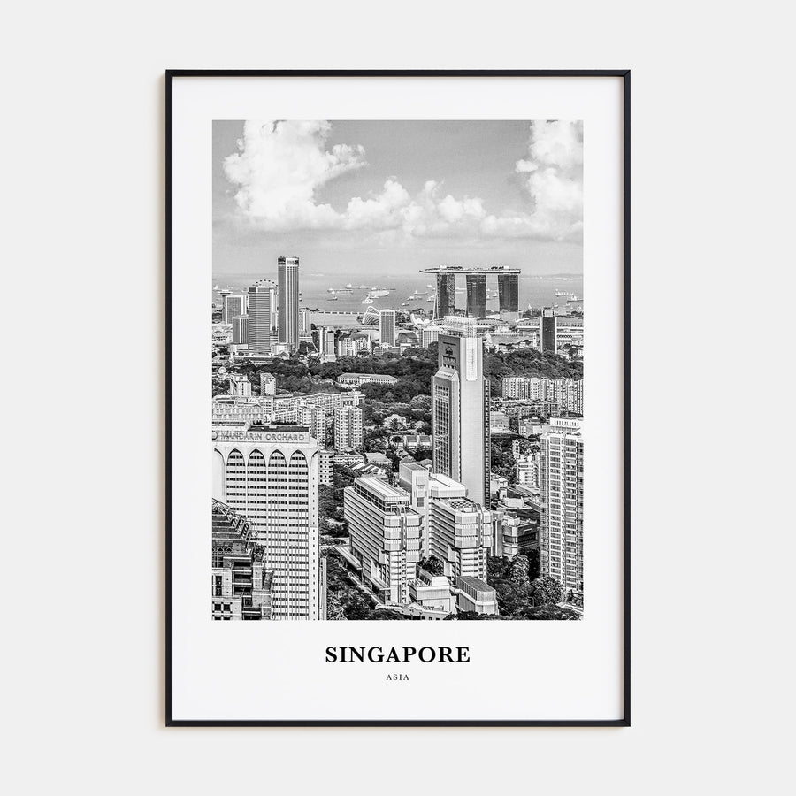 Singapore Portrait B&W No 1 Poster