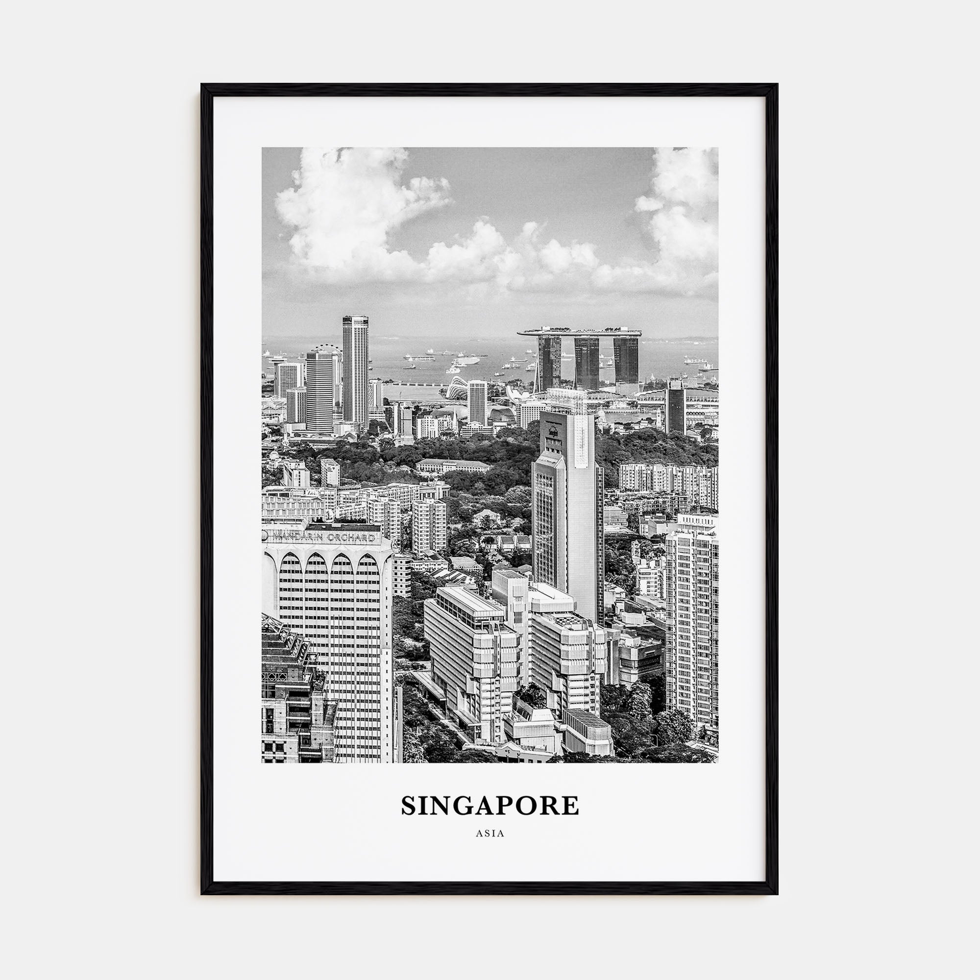 Singapore Portrait B&W No 1 Poster