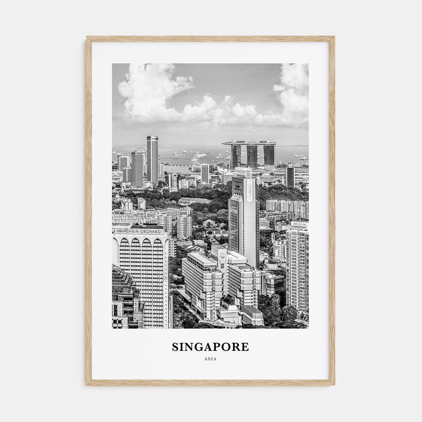 Singapore Portrait B&W No 1 Poster