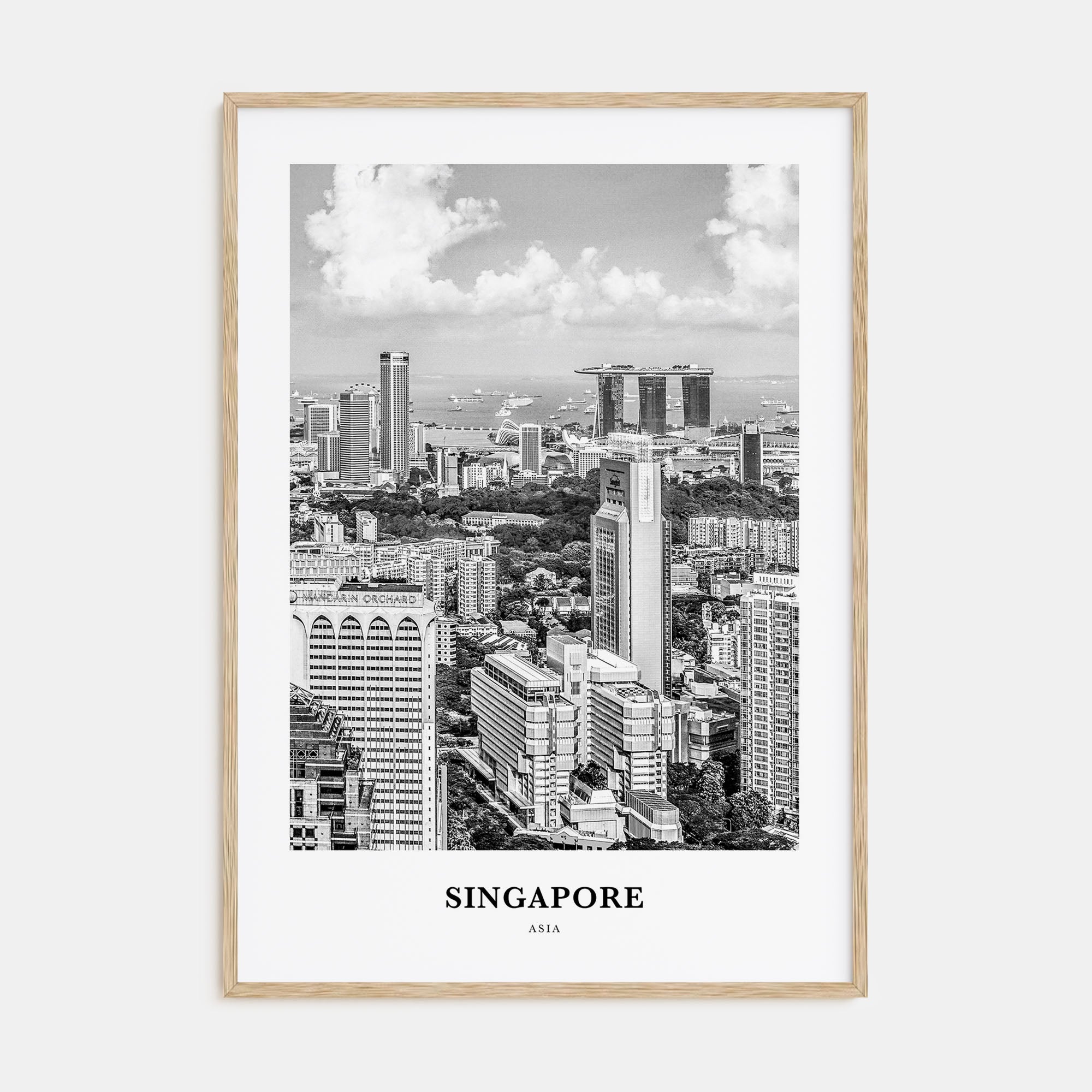 Singapore Portrait B&W No 1 Poster