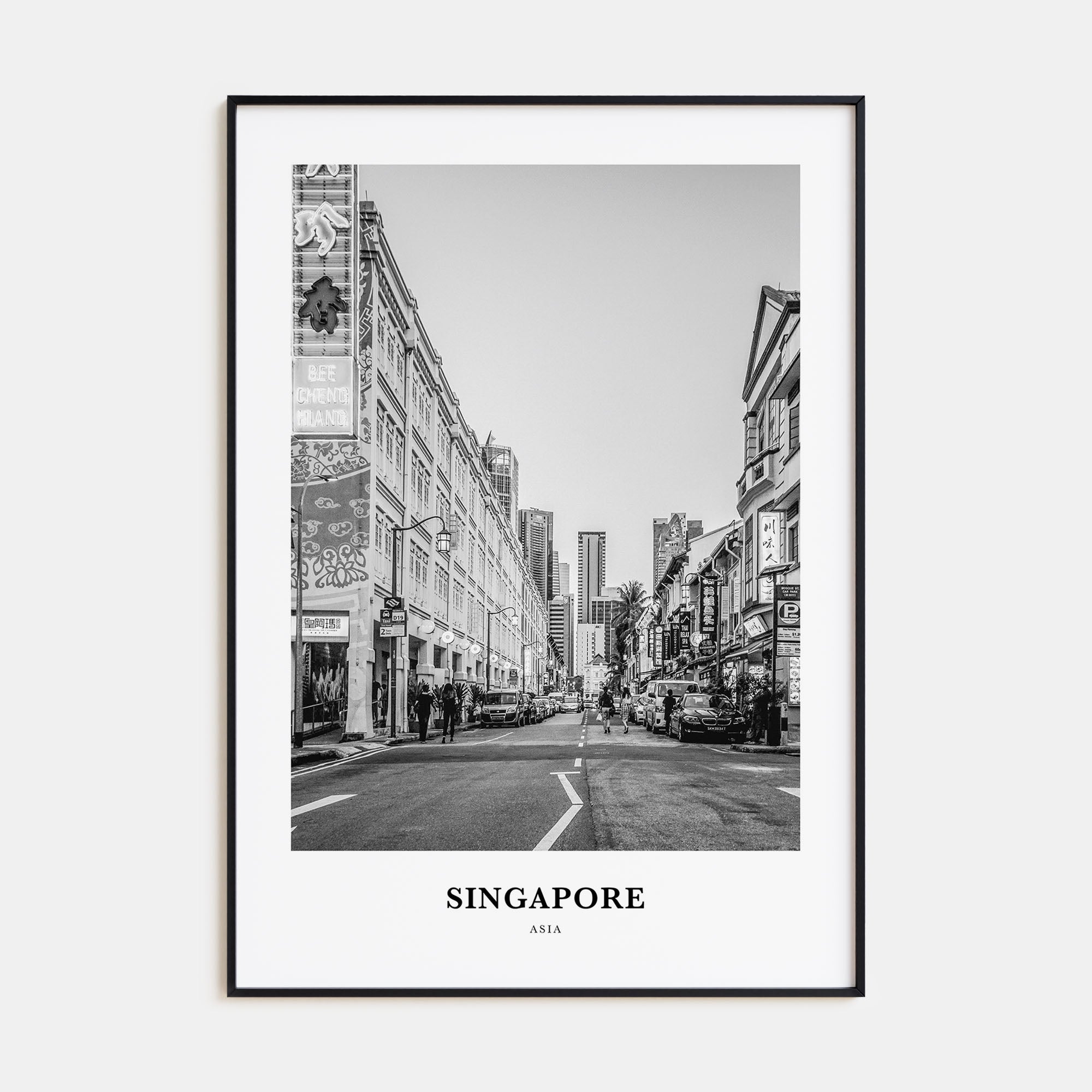 Singapore Portrait B&W No 2 Poster