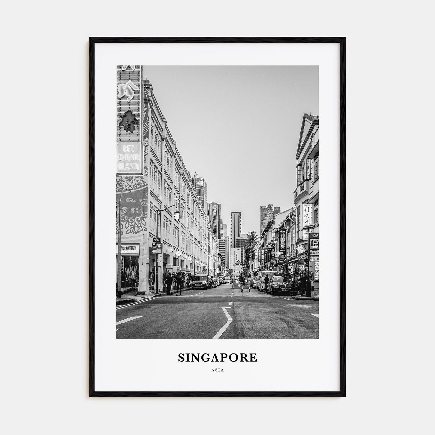 Singapore Portrait B&W No 2 Poster