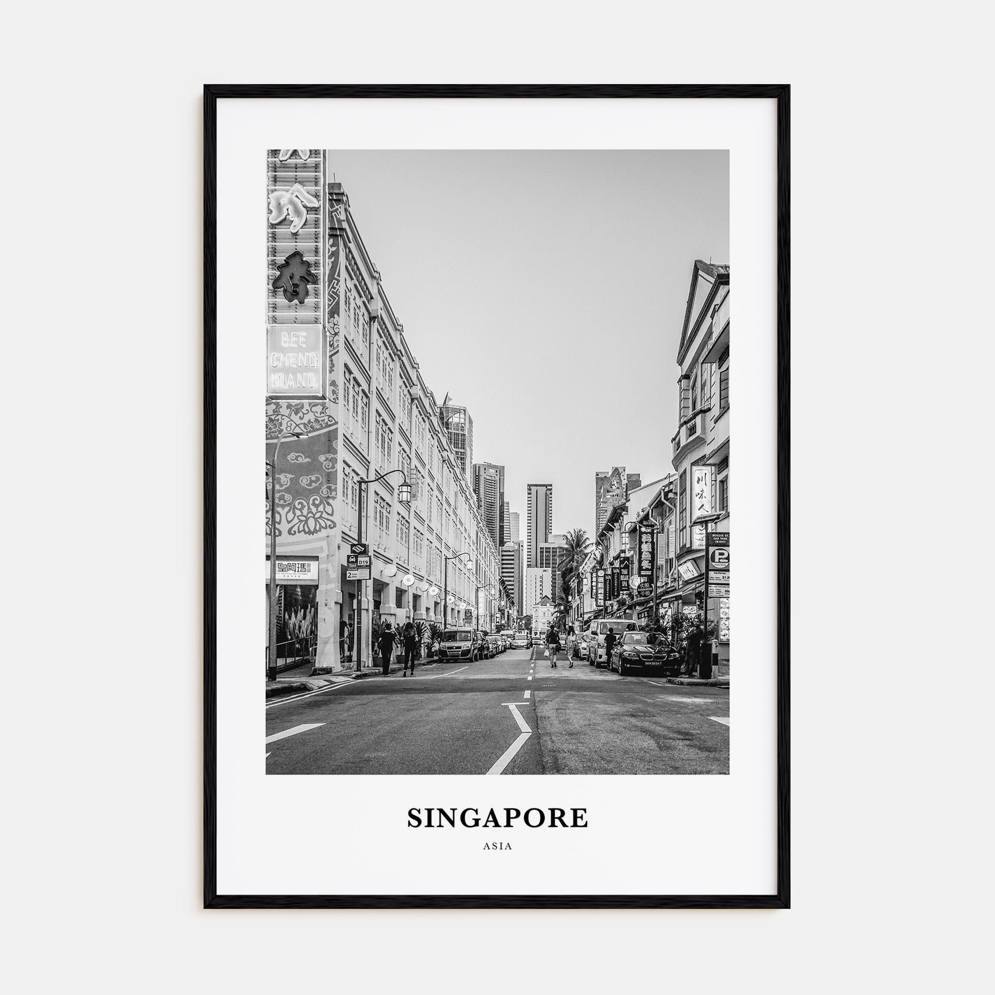 Singapore Portrait B&W No 2 Poster