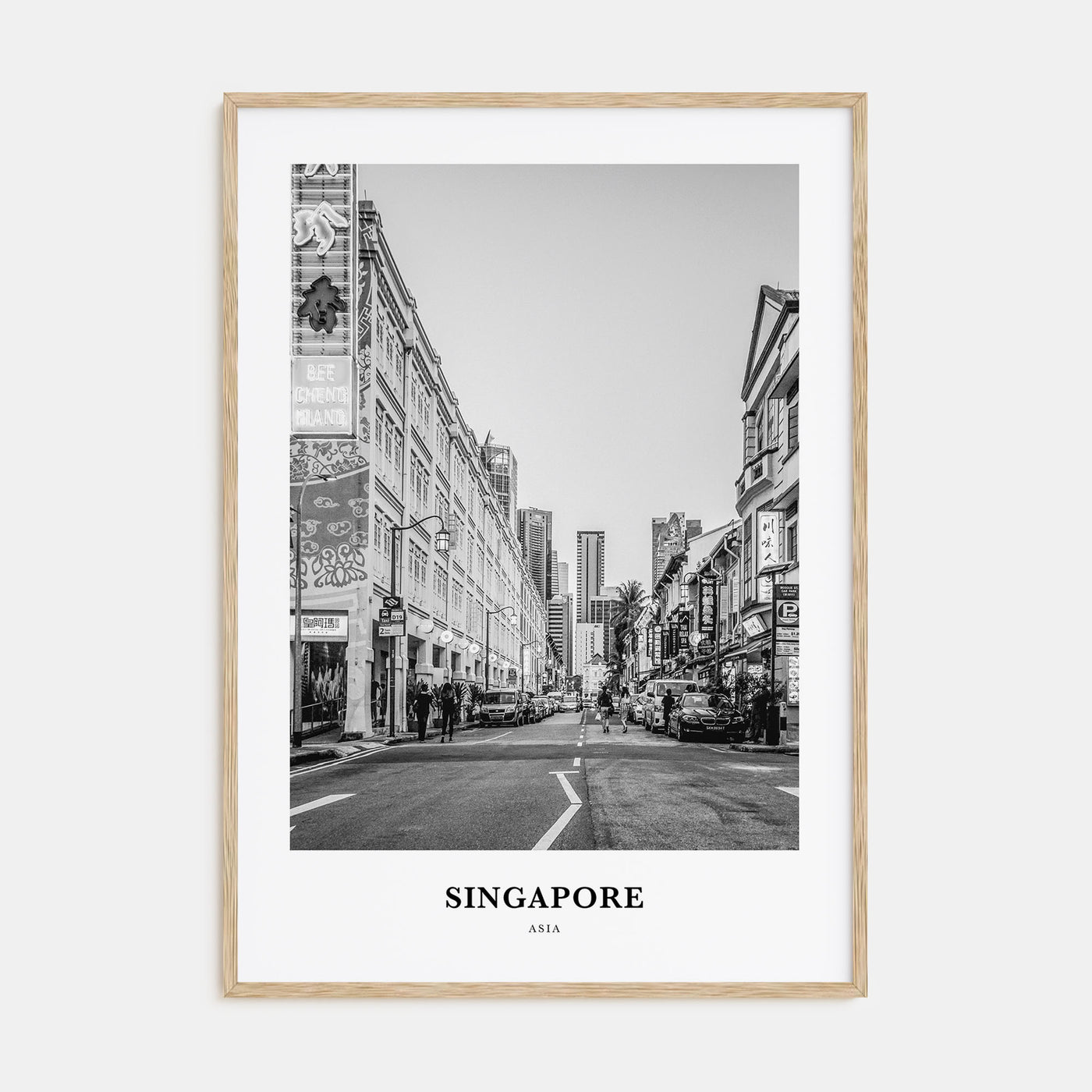 Singapore Portrait B&W No 2 Poster