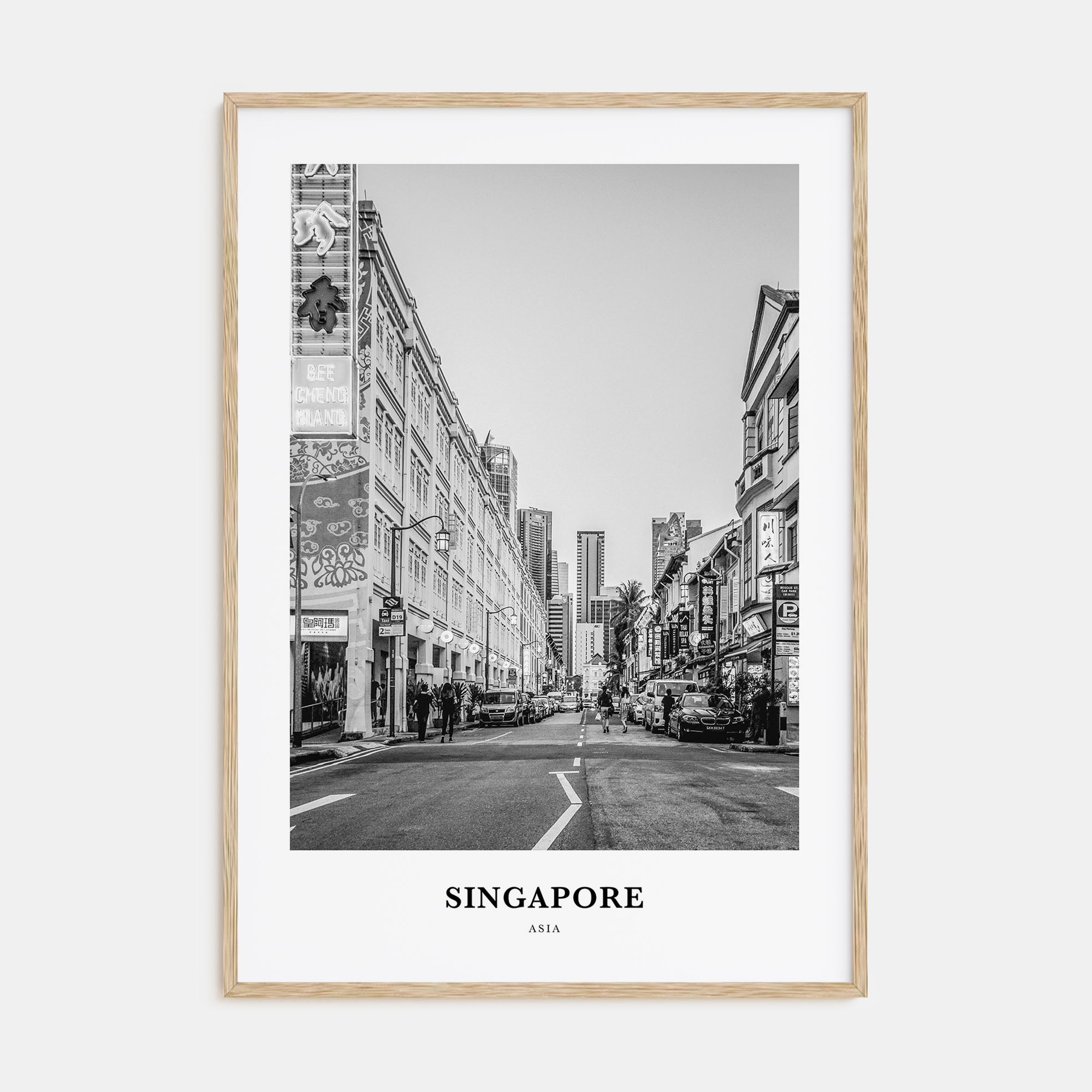 Singapore Portrait B&W No 2 Poster