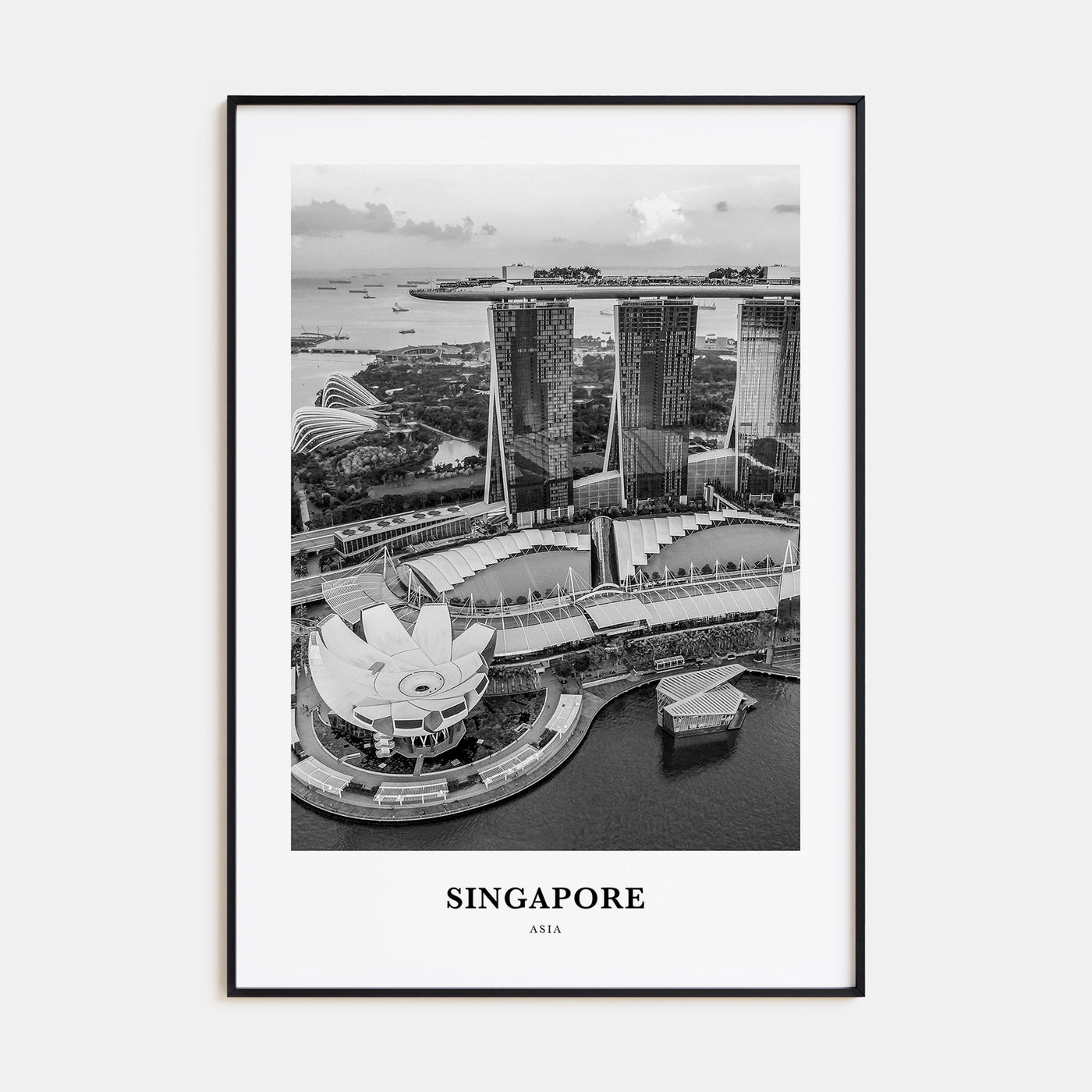Singapore Portrait B&W No 3 Poster