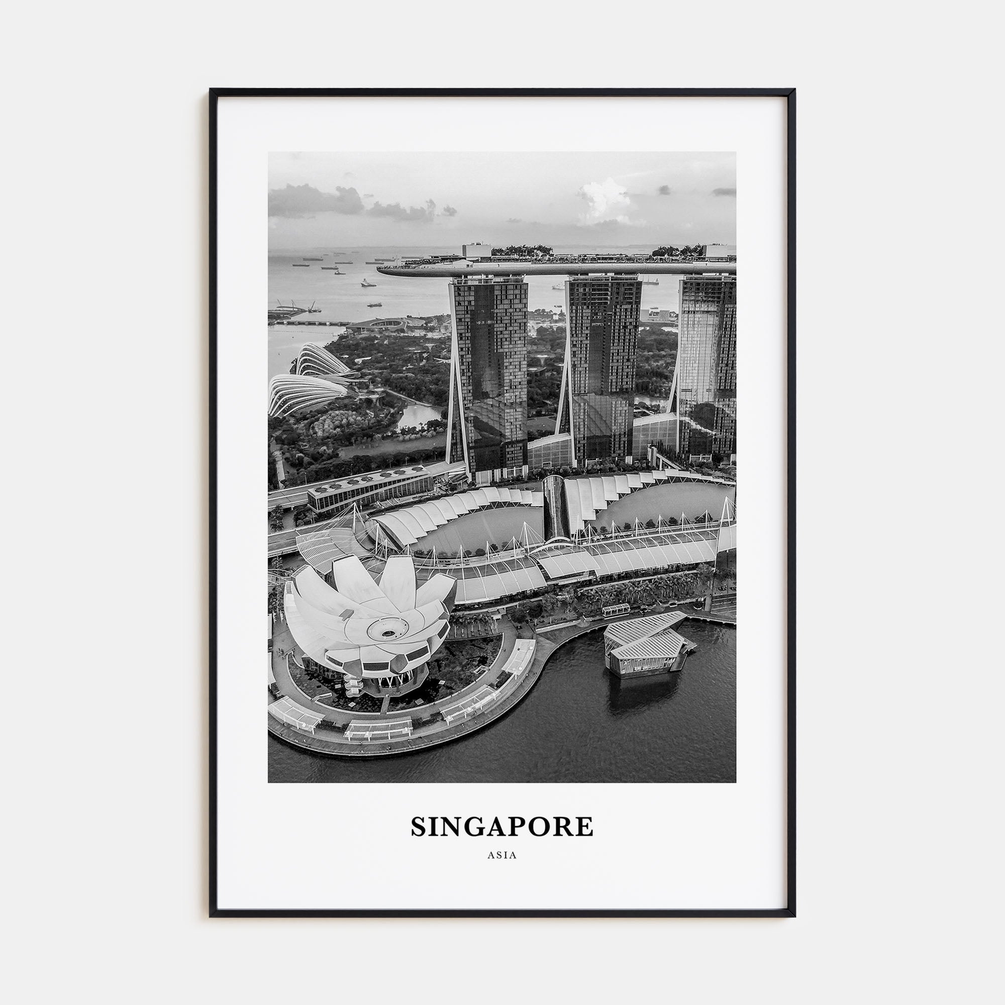 Singapore Portrait B&W No 3 Poster