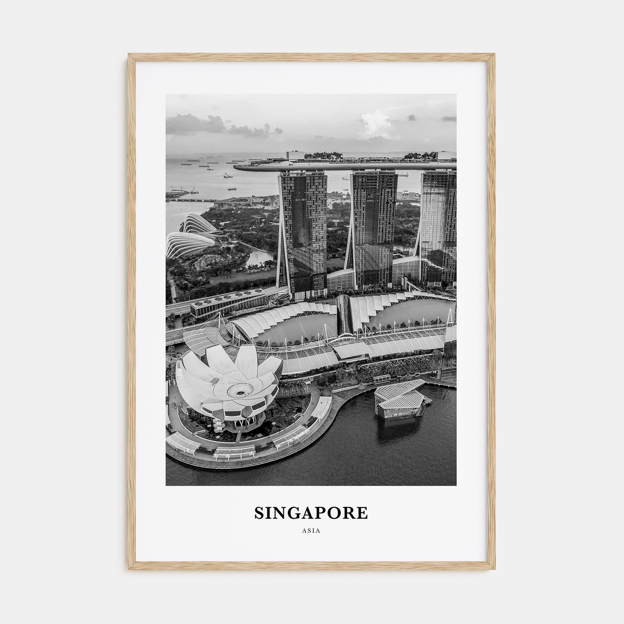 Singapore Portrait B&W No 3 Poster