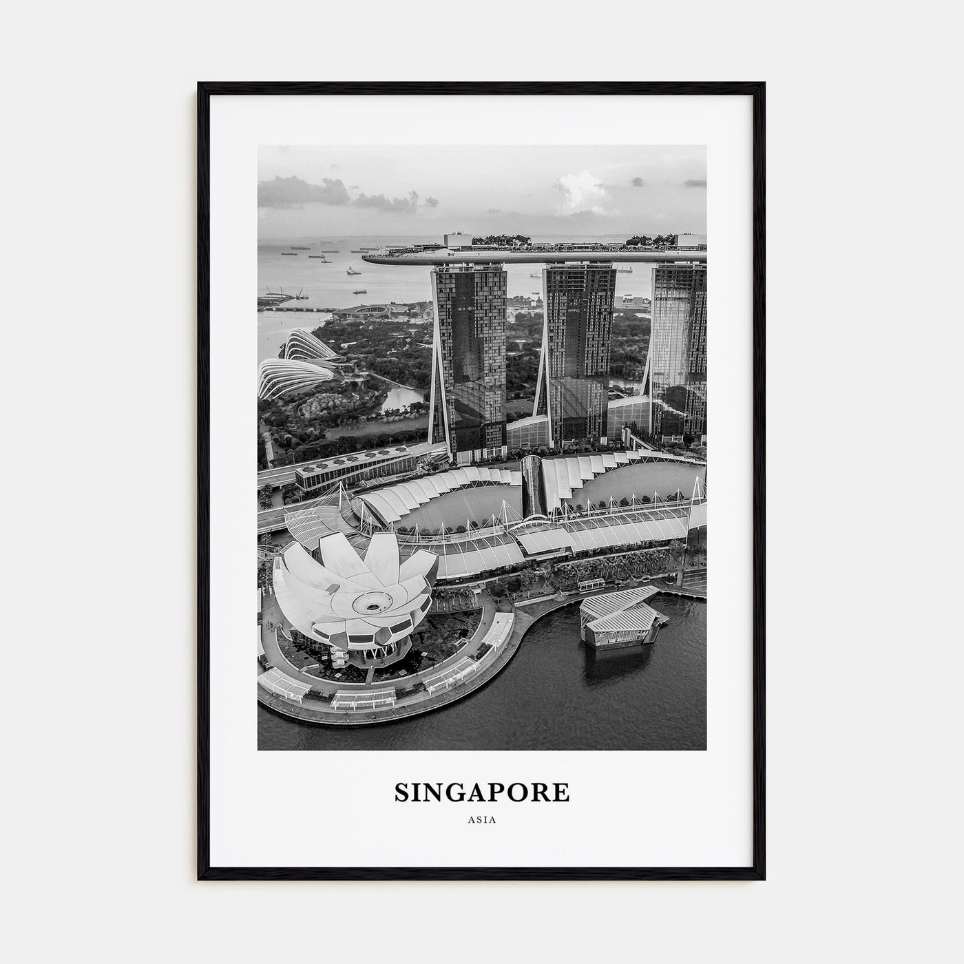 Singapore Portrait B&W No 3 Poster