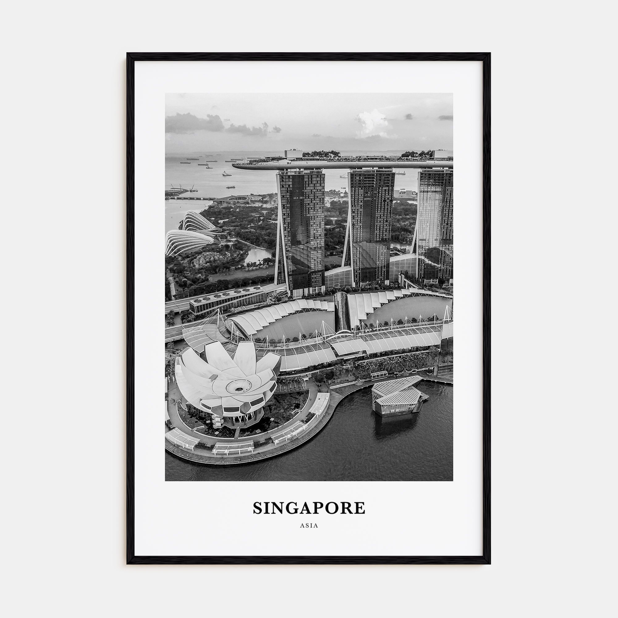 Singapore Portrait B&W No 3 Poster