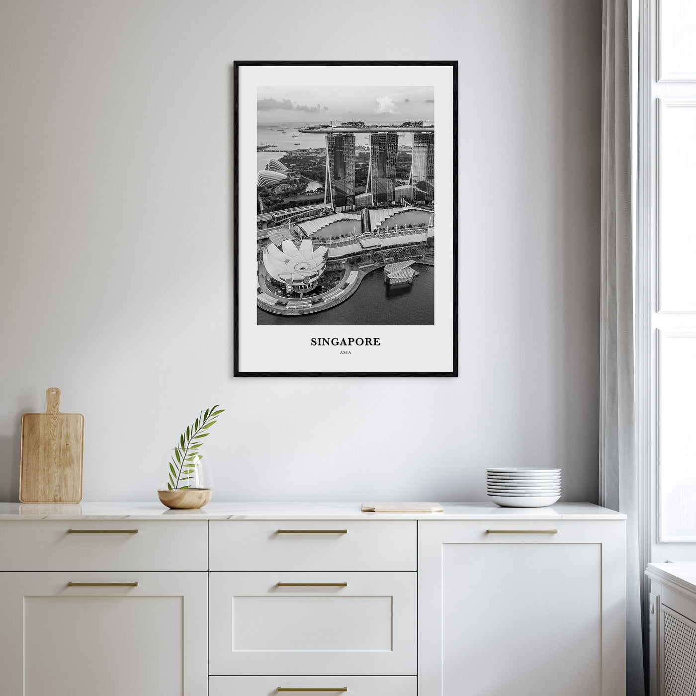 Singapore Portrait B&W No 3 Poster