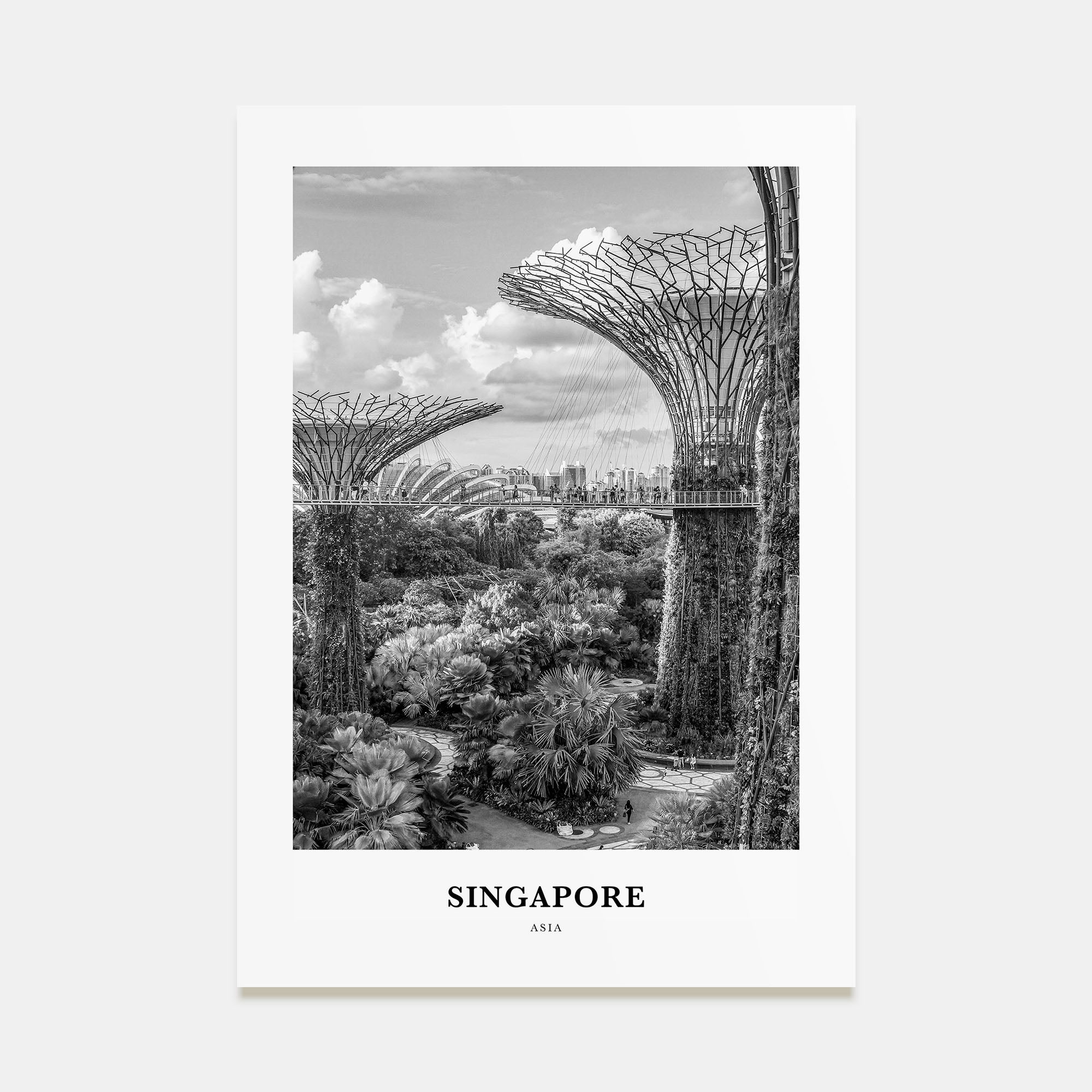 Singapore Portrait B&W No 4 Poster