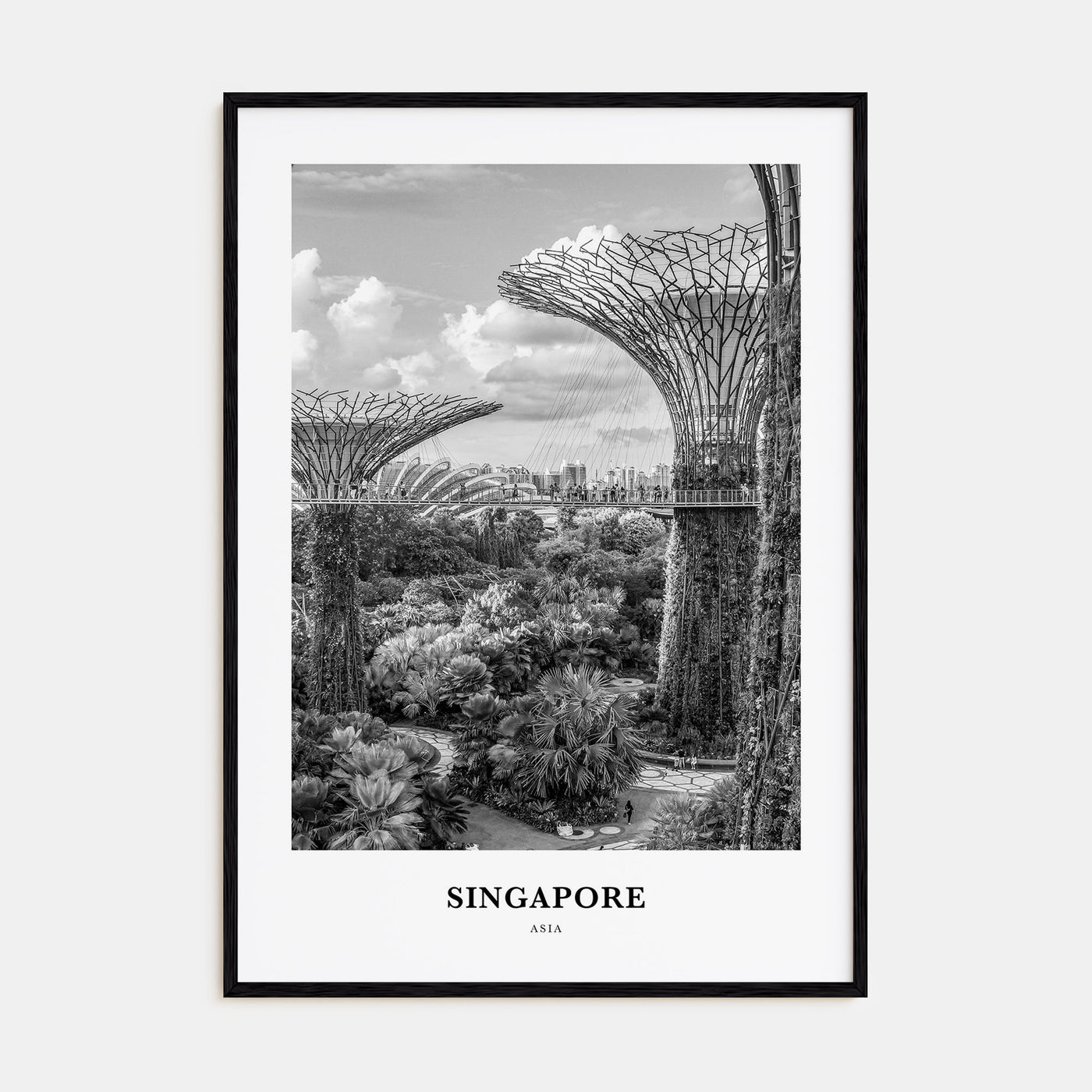 Singapore Portrait B&W No 4 Poster