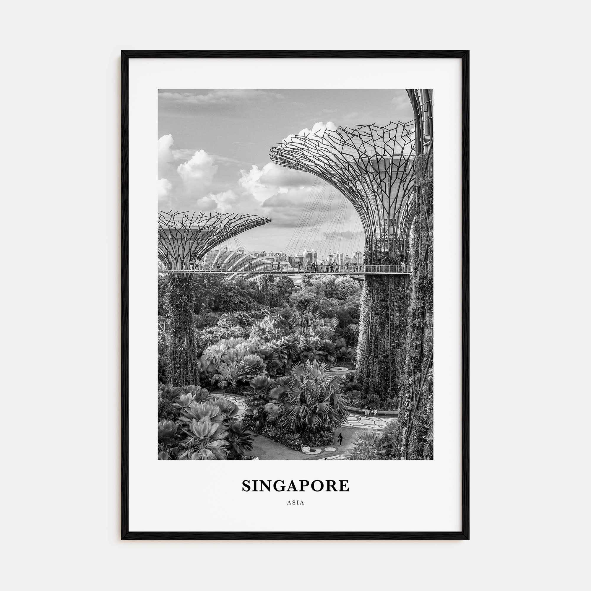 Singapore Portrait B&W No 4 Poster