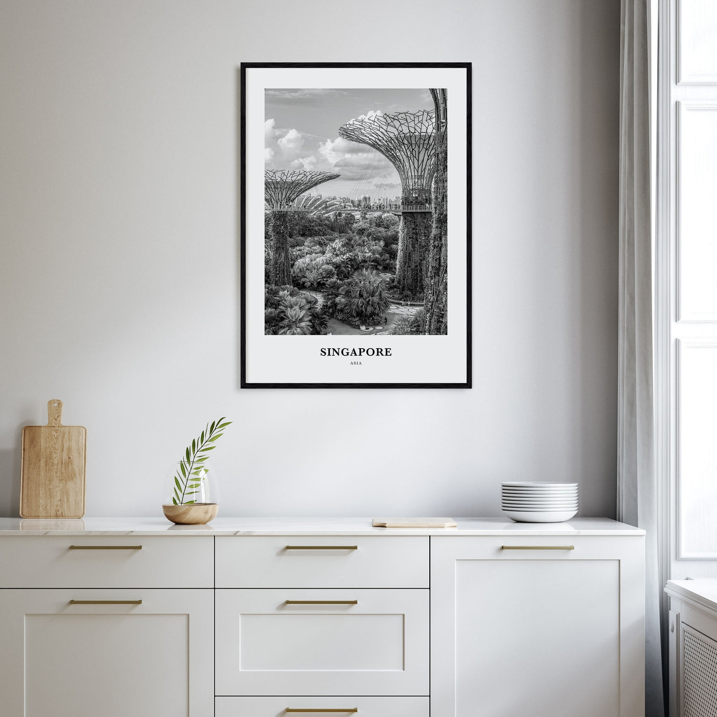 Singapore Portrait B&W No 4 Poster