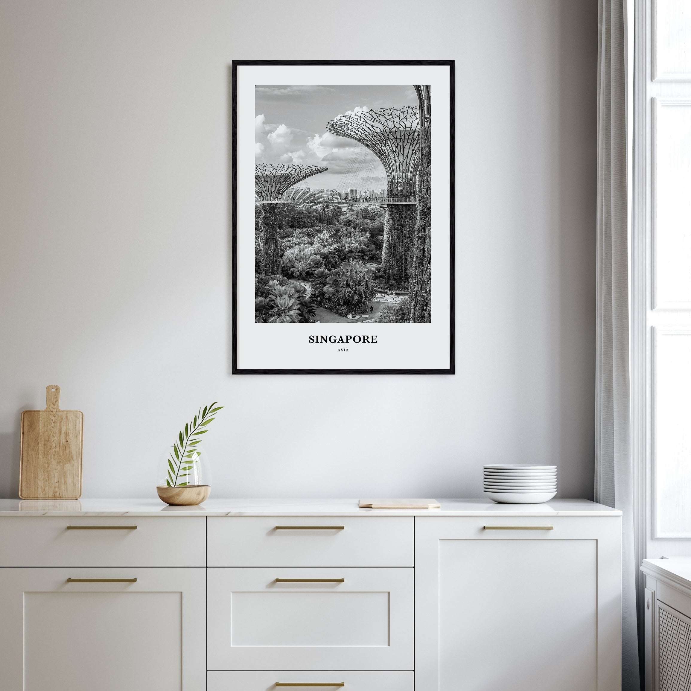 Singapore Portrait B&W No 4 Poster