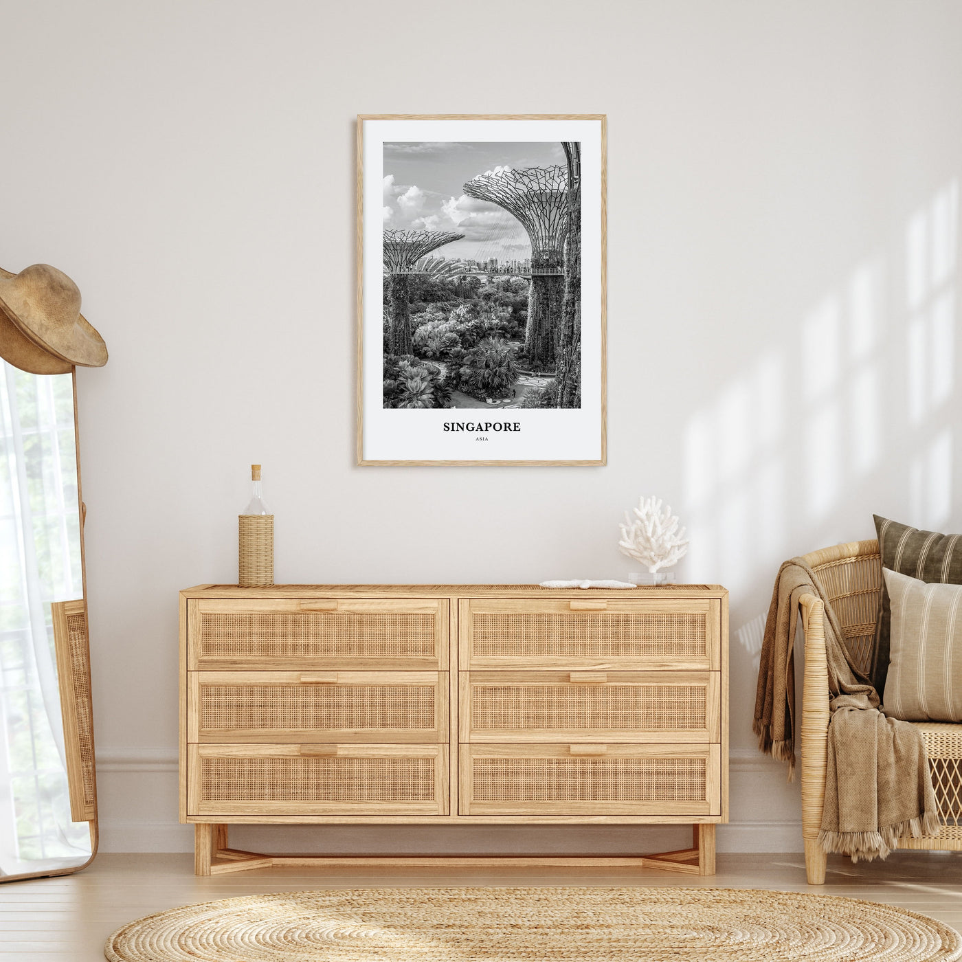 Singapore Portrait B&W No 4 Poster